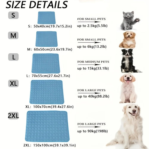 Alfombrilla Refrescante para Mascotas - Gel Autorrefrigerante
